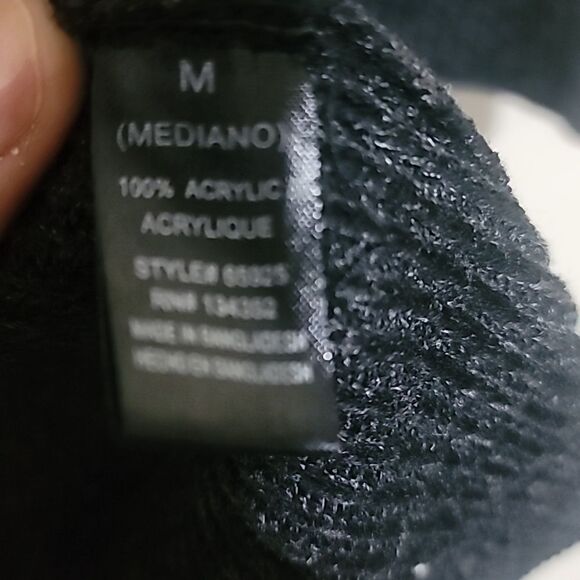 Ambiance Apparel Women's Charcoal Gray Cardigan Sweater Sz Medium - Picture 7 of 7